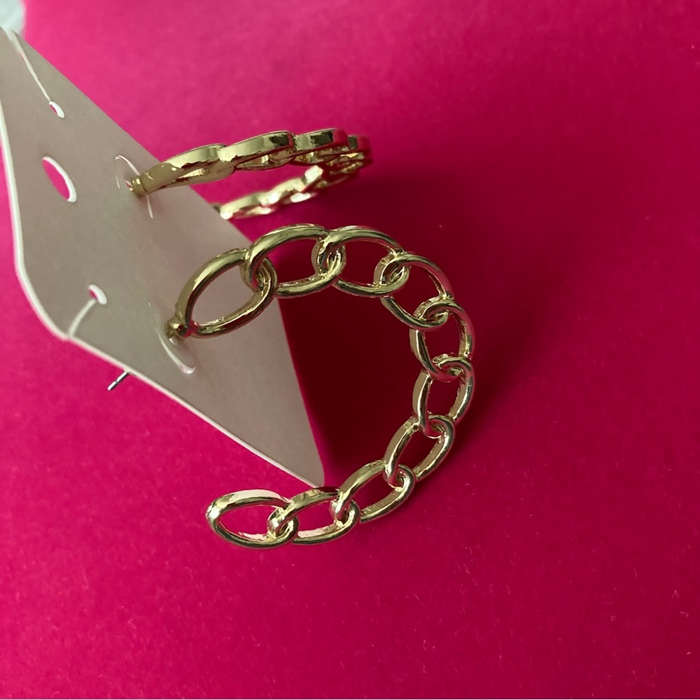 Hoop Earrings Gold Tone | Brand New Without Tags